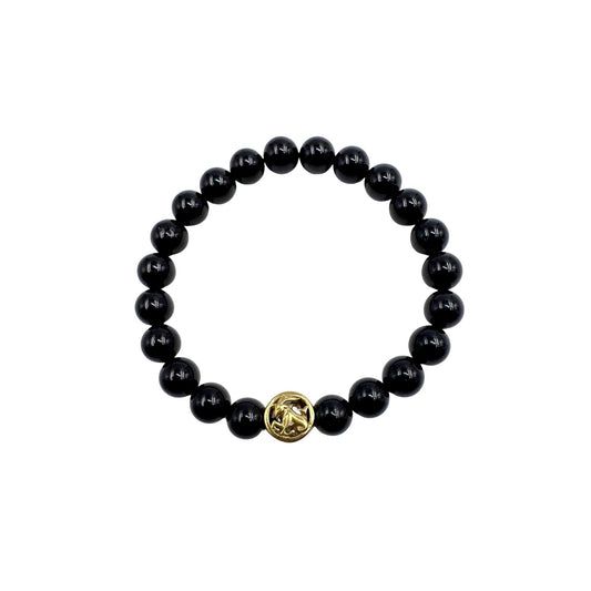 Bracciale Zodiaco Capricorno in Tormalina Nera Certificata (PE8038)