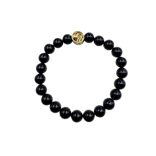 Bracciale Zodiaco Acquario in Tormalina Nera Certificata (PE8039)