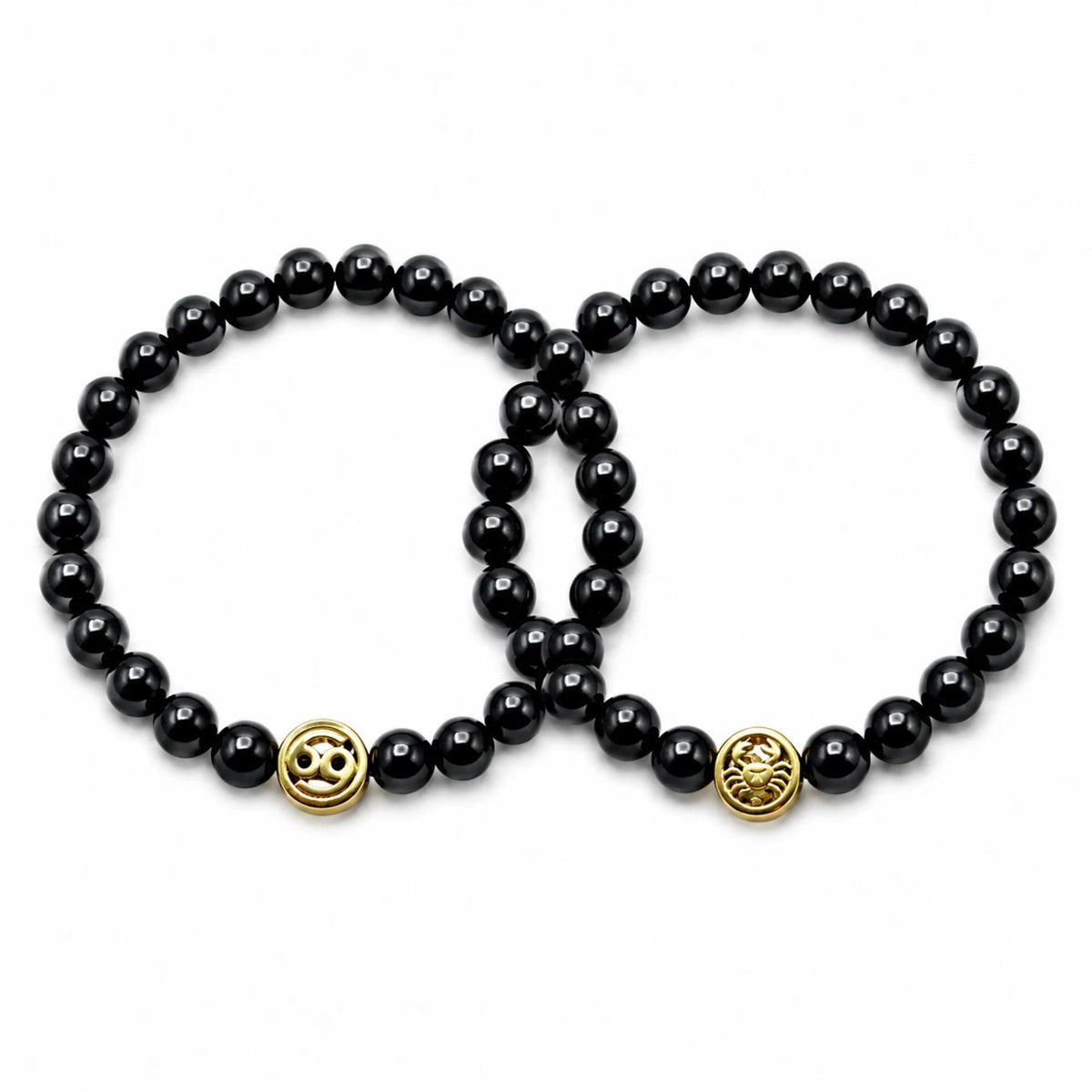 Bracciale Tormalina Nera Certificata 10 mm Oro Zodiaco Cancro PE8032 - PE8032 - foto 3