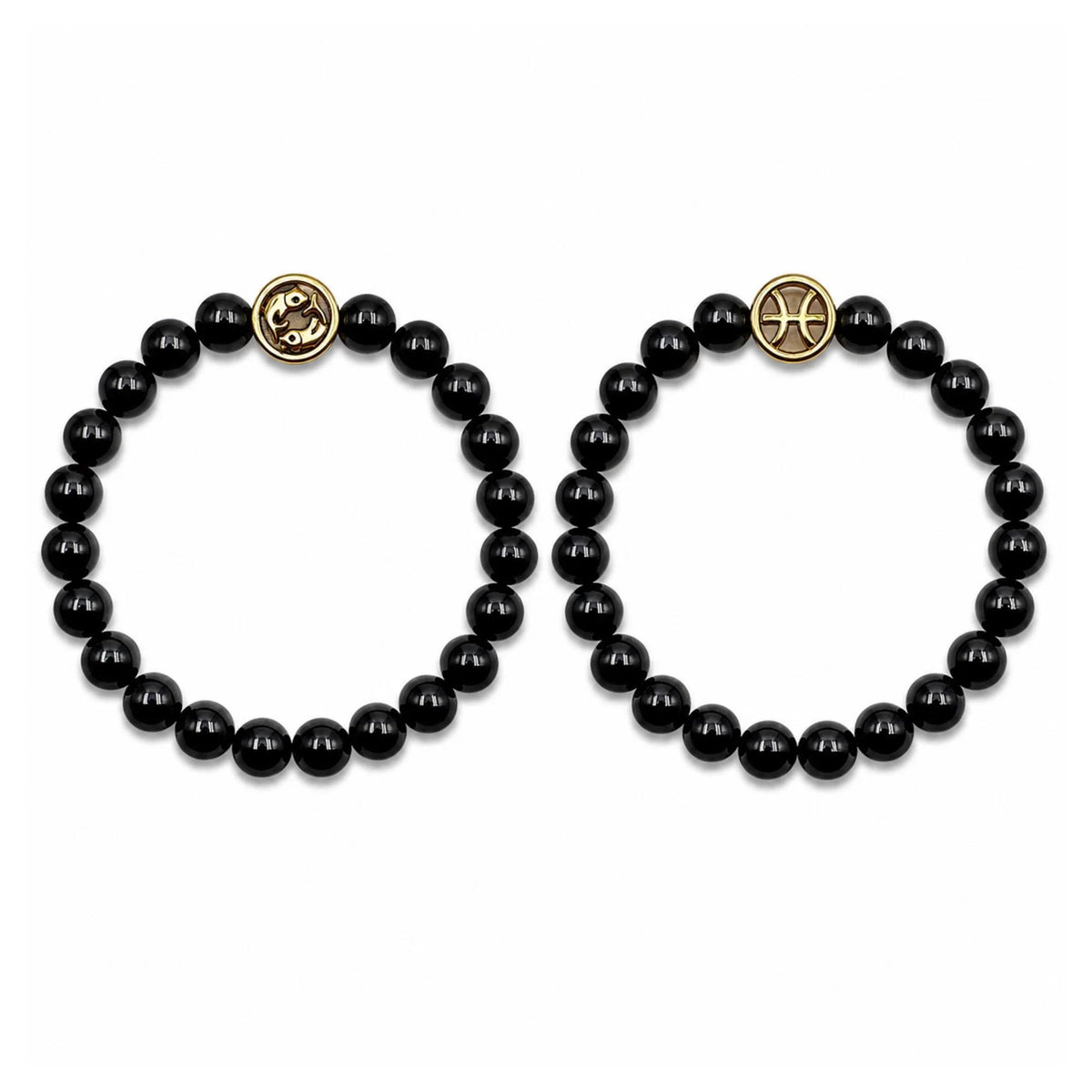 Bracciale Tormalina Nera Certificata 10 mm Oro Zodiaco Pesci PE8040 - PE8040 - foto 3