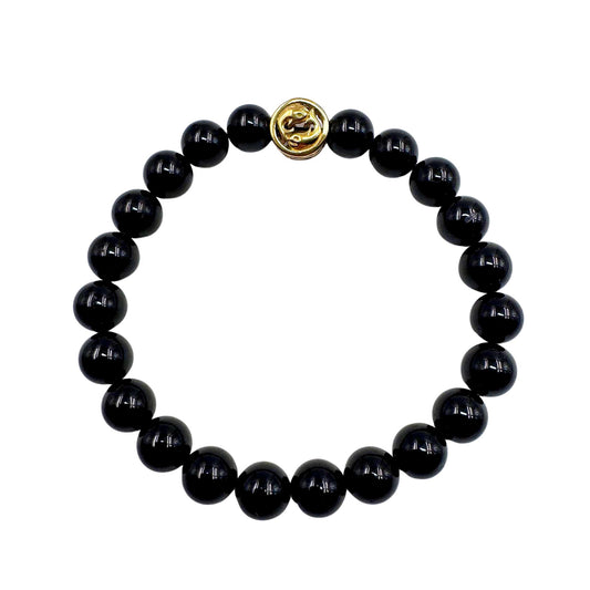 Bracciale Zodiaco Pesci in Tormalina Nera Certificata (PE8040)
