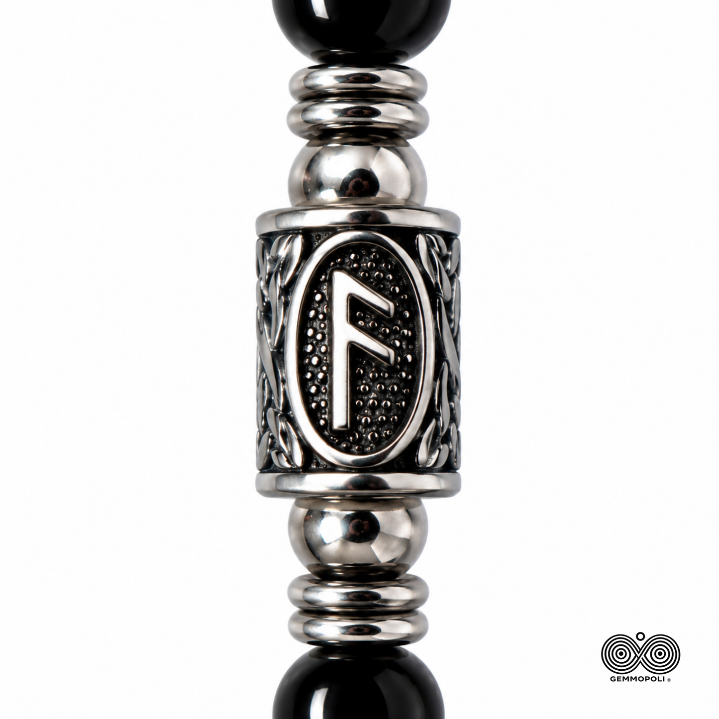 Dettaglio Runa Ansuz Acciaio Inox Bracciale Gemmopoli PE8044