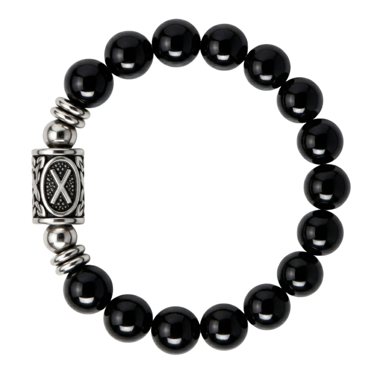 Bracciale Gemmopoli PE8047 Tormalina Nera Naturale Grado A Runa Gebo