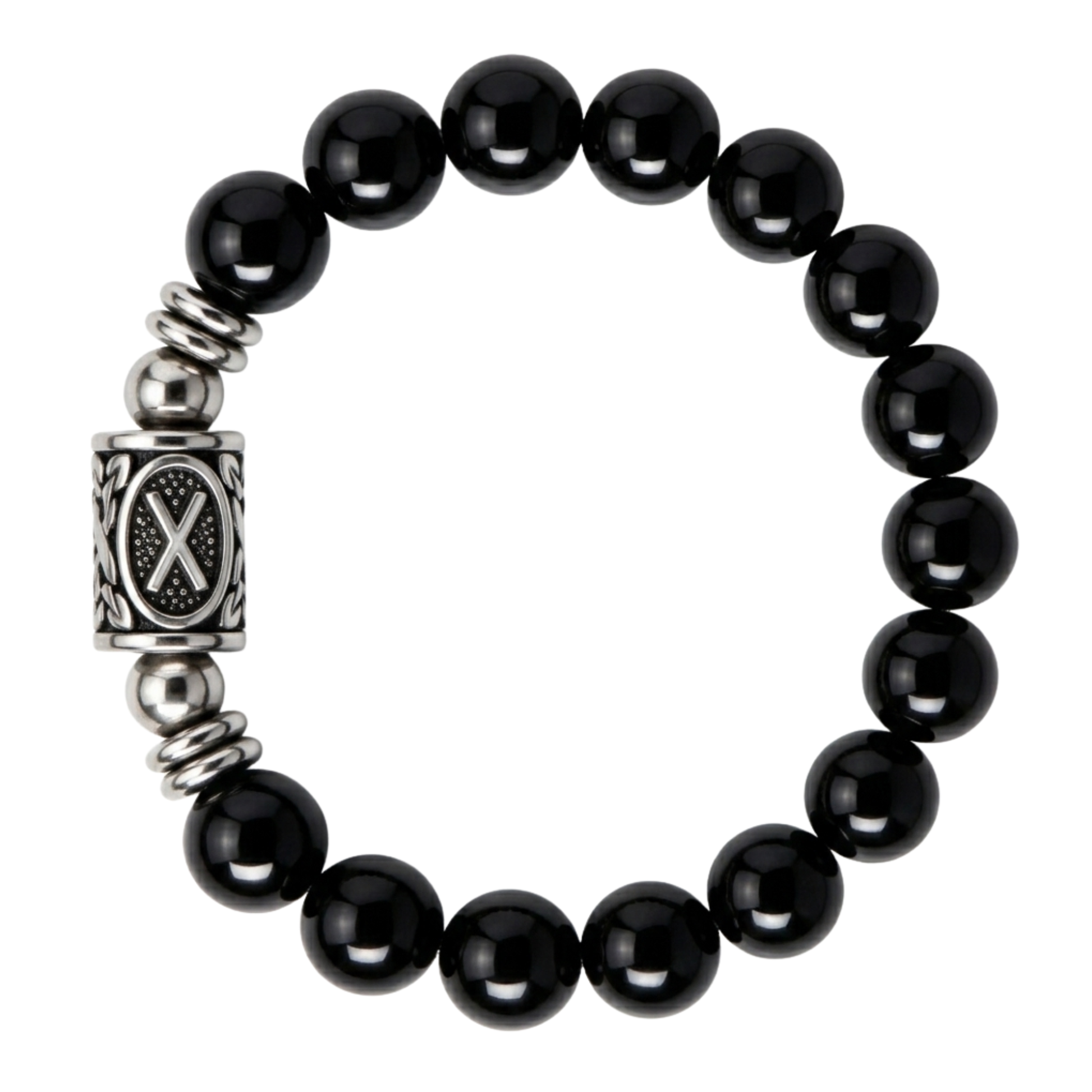 Bracciale Gemmopoli PE8047 Tormalina Nera Naturale Grado A Runa Gebo