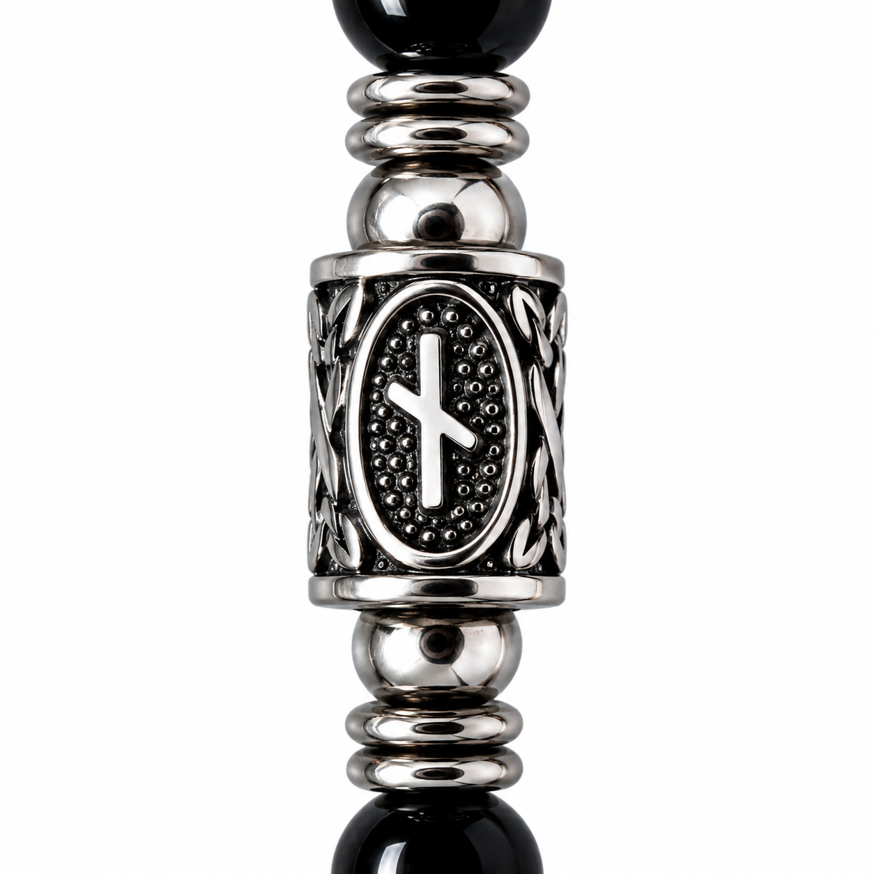 Dettaglio Runa Nauthiz Acciaio Inox Bracciale Gemmopoli PE8050