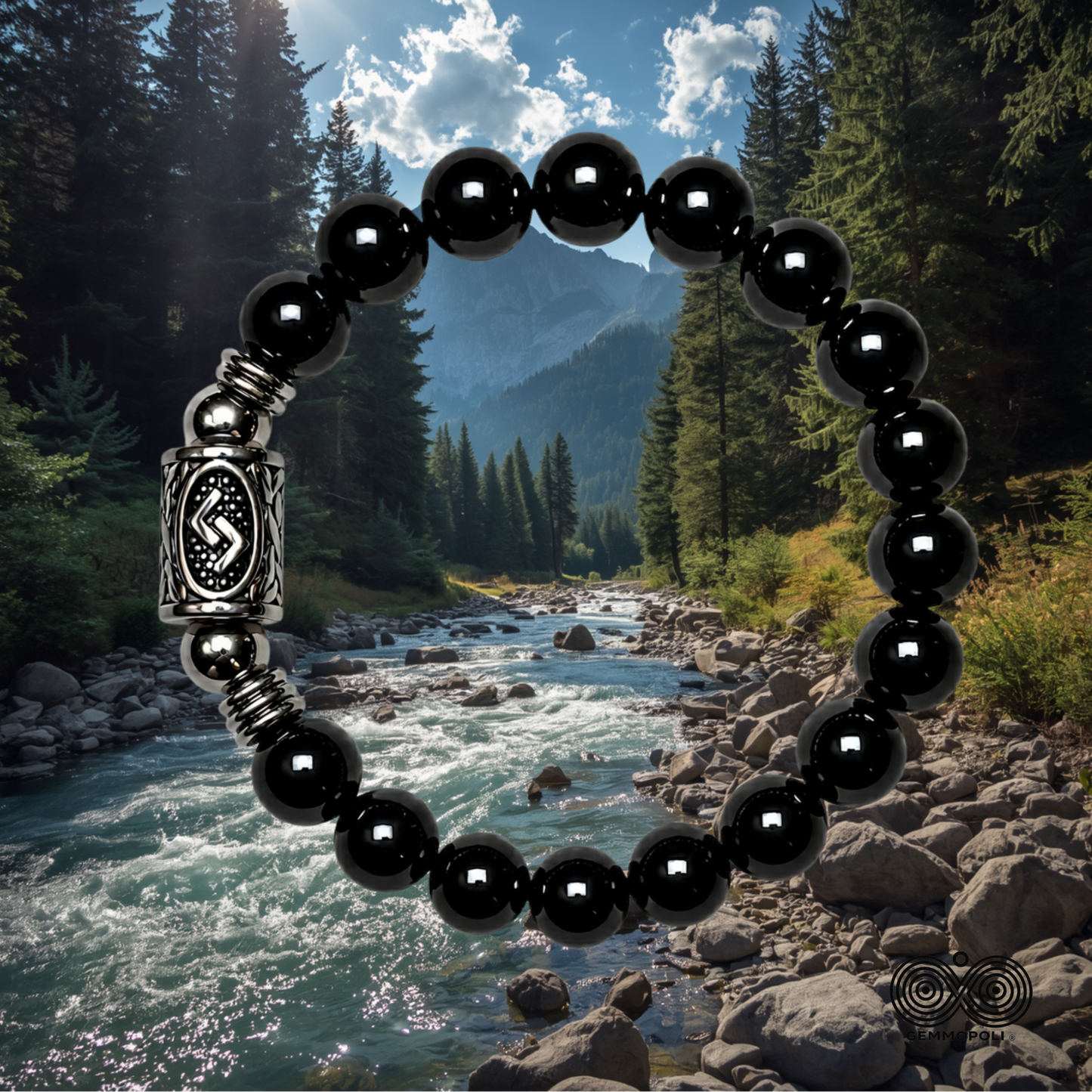 Bracciale Tormalina Nera 10 mm Lotto Certificato