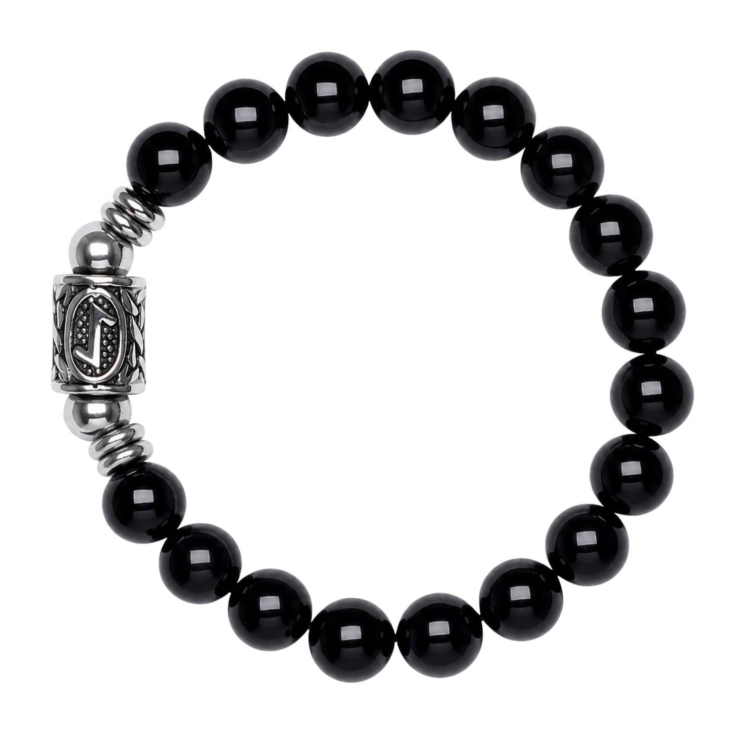 Bracciale Tormalina Nera Runa Eihwaz Gemmopoli PE8053