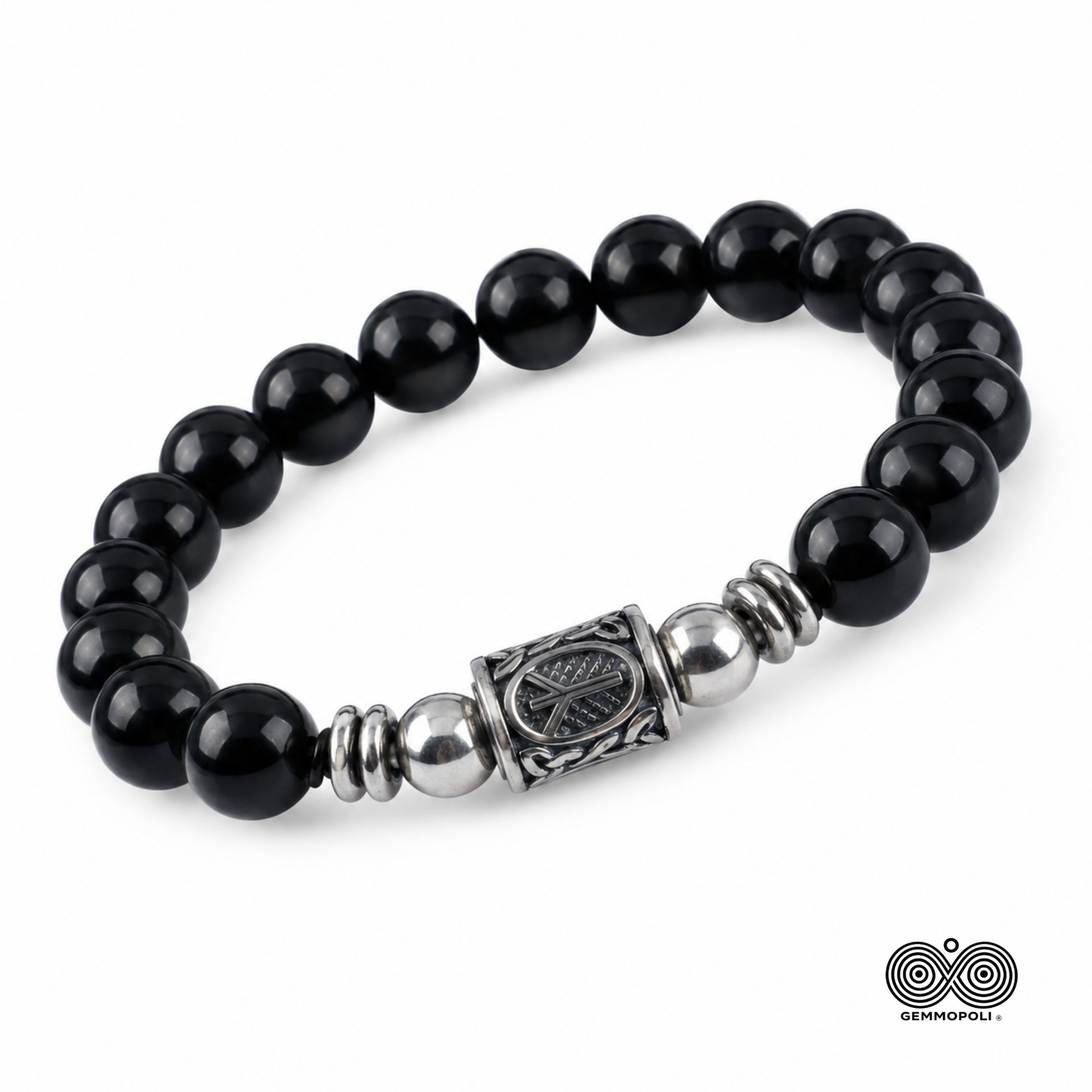 Vista frontale bracciale PE8055 Bracciale Rune Gemmopoli 