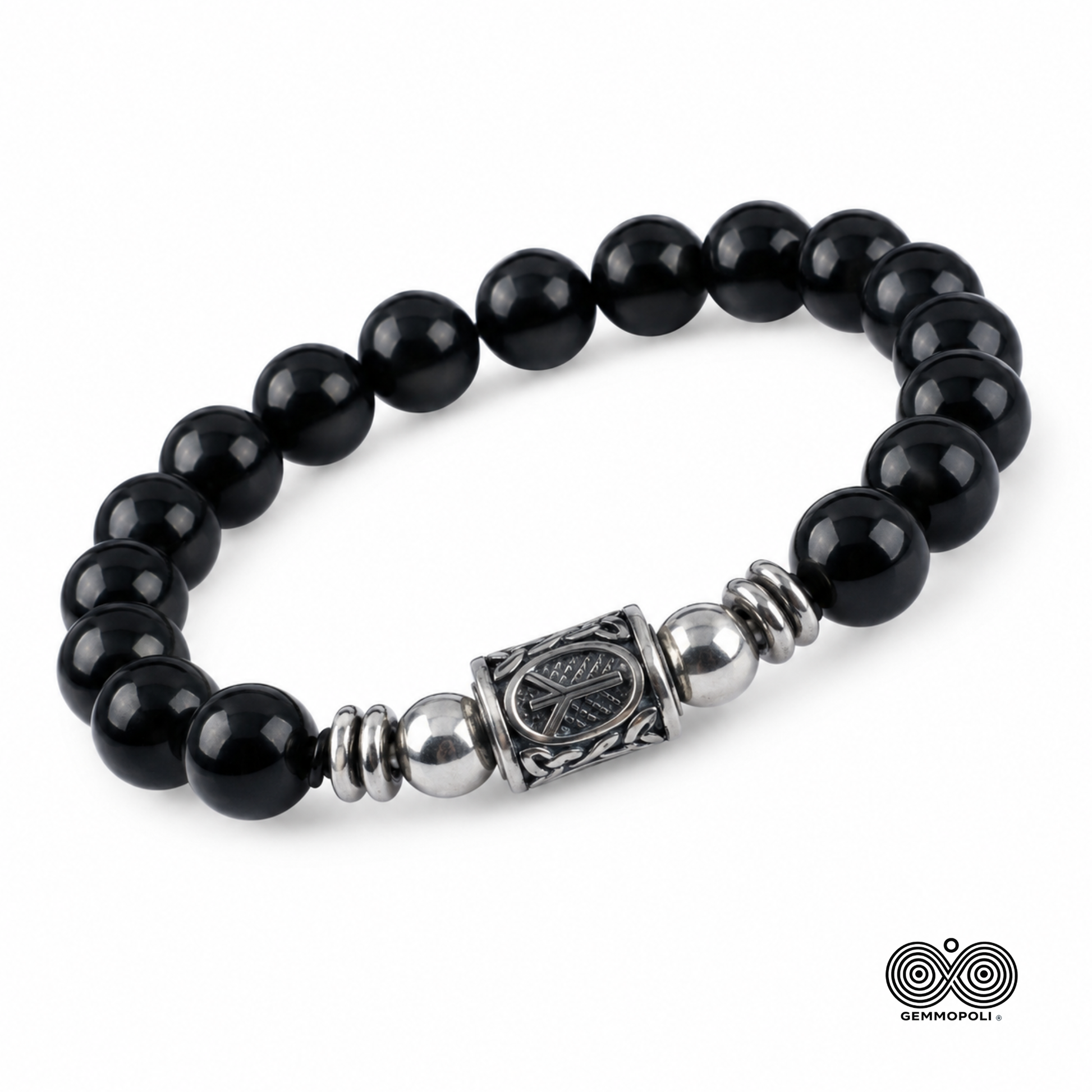 Vista frontale bracciale PE8055 Bracciale Rune Gemmopoli 