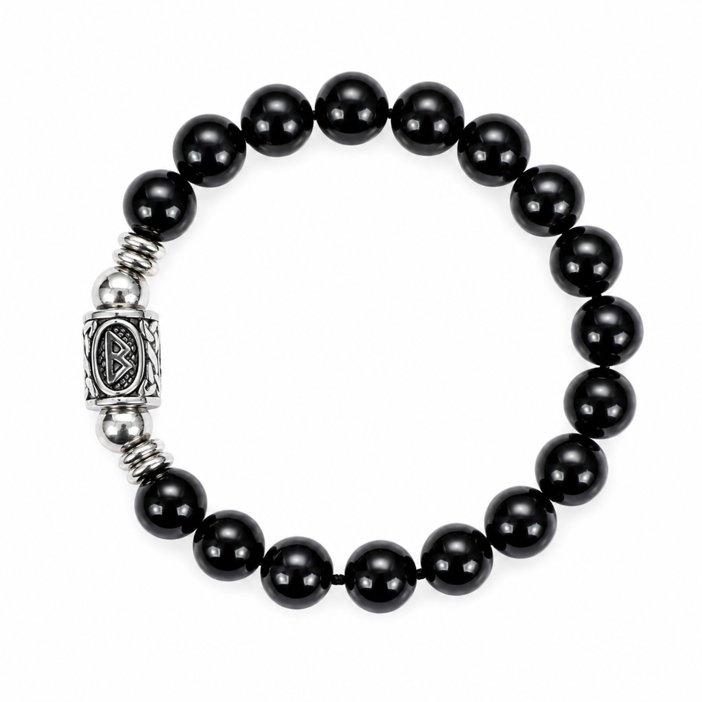 Bracciale artigianale Berkana per e-commerce posizionato su sfondo bianco puro  