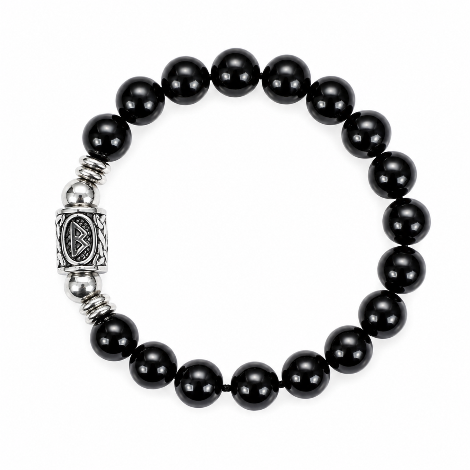 Bracciale artigianale Berkana per e-commerce posizionato su sfondo bianco puro  