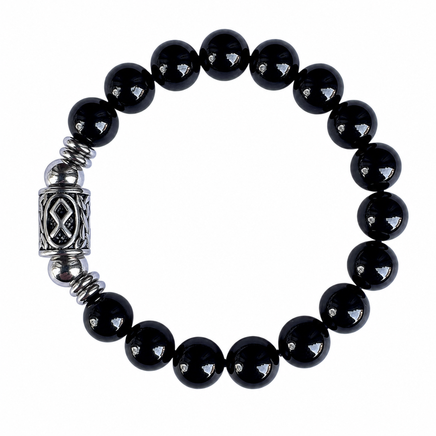 Bracciale artigianale Othala per e-commerce posizionato su sfondo bianco puro 