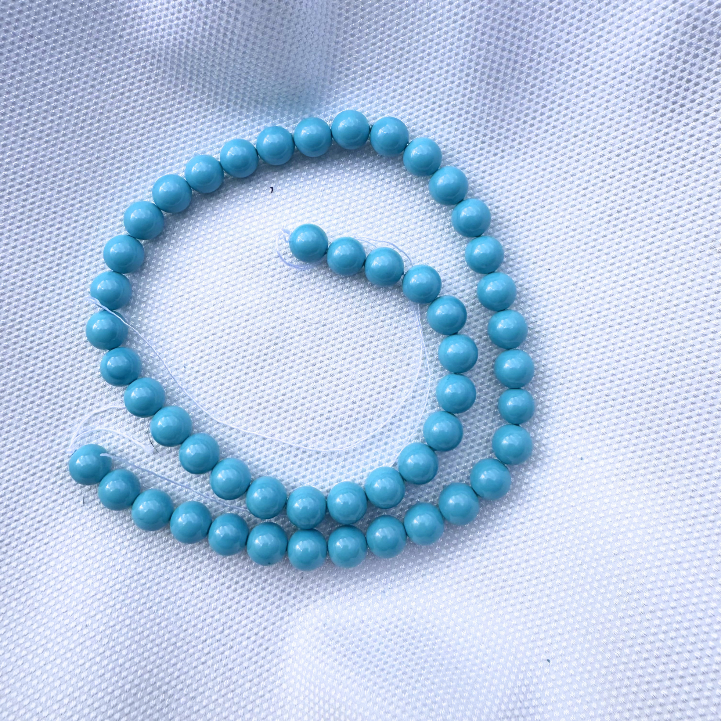 filo perle elegance turchese tonde 8 mm