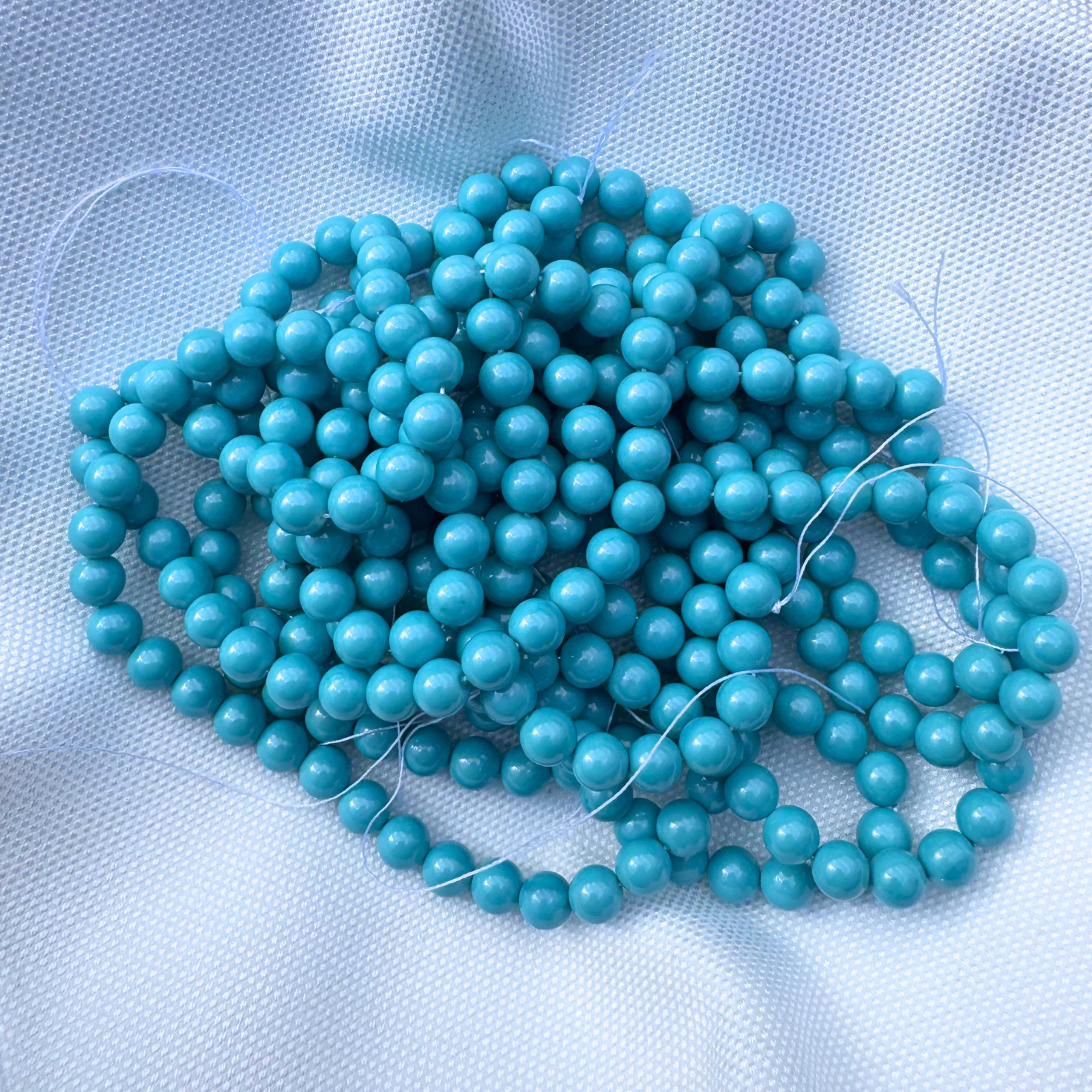 filo perle decorative turchese tonde 