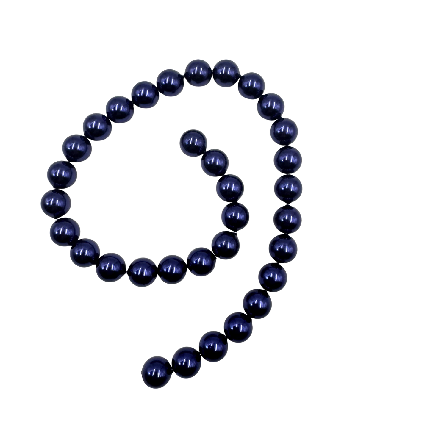 filo perle elegance blu metal 10 mm.