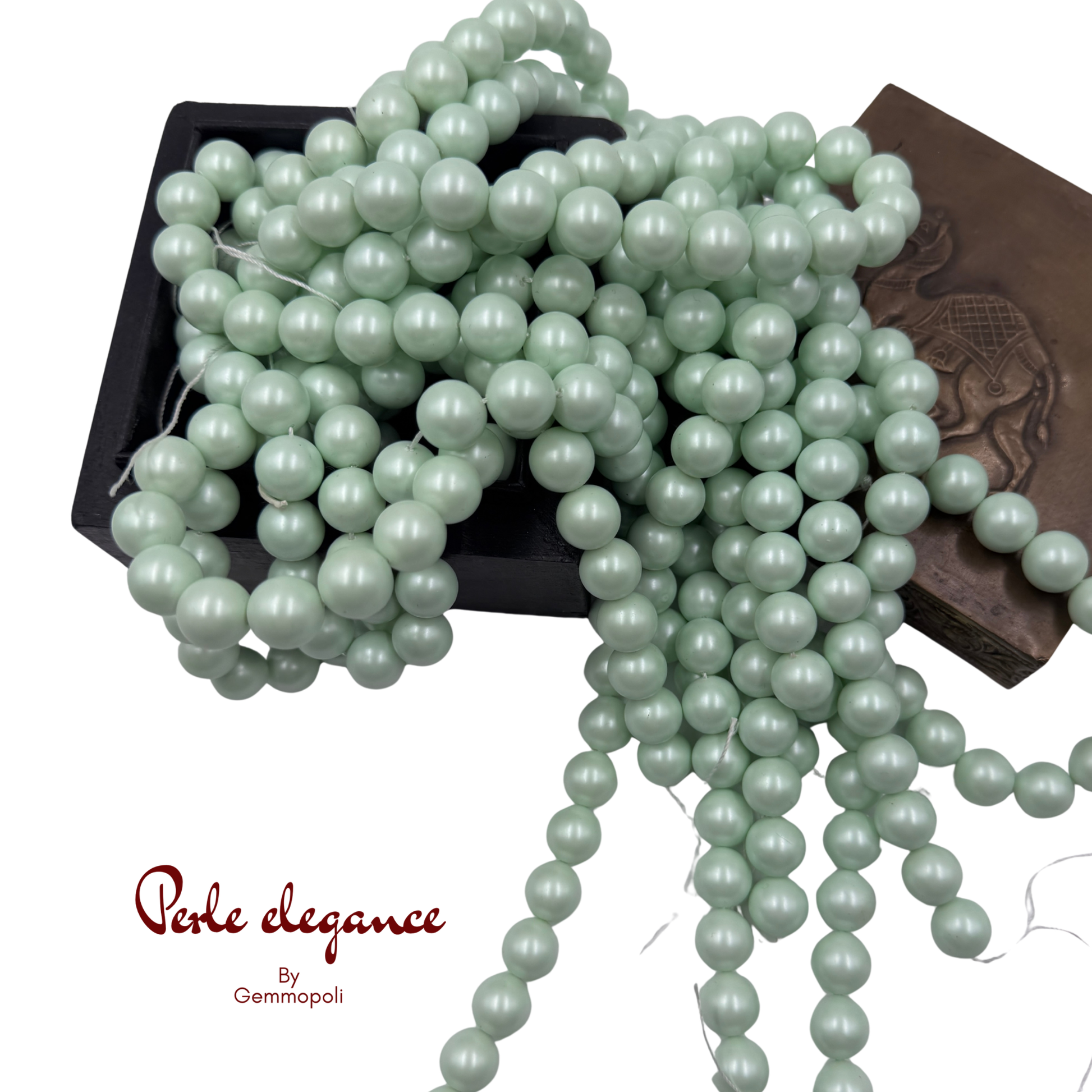 filo perle decorative verde perlato 