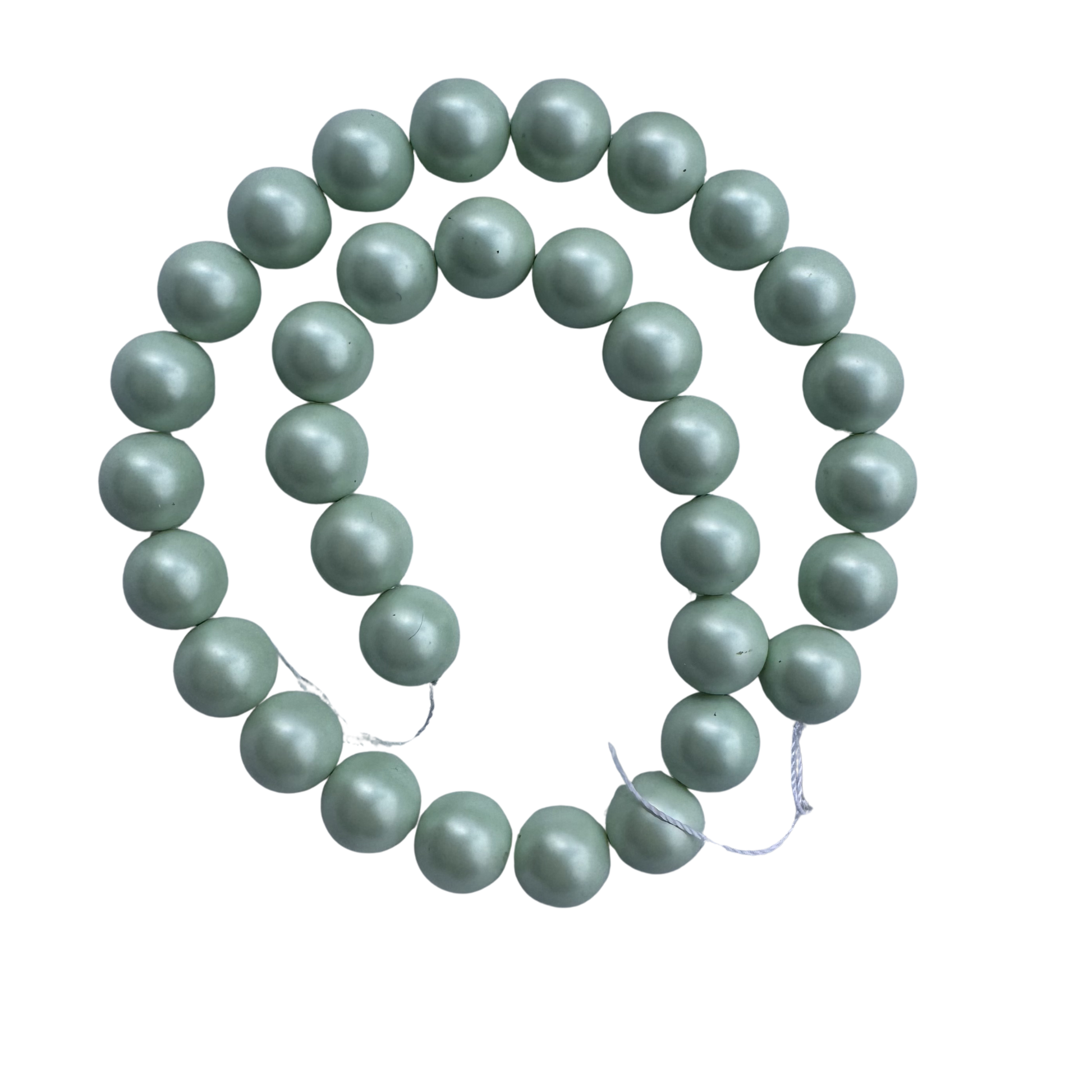 filo singolo perle elegance verde metallizzato 12 mm 