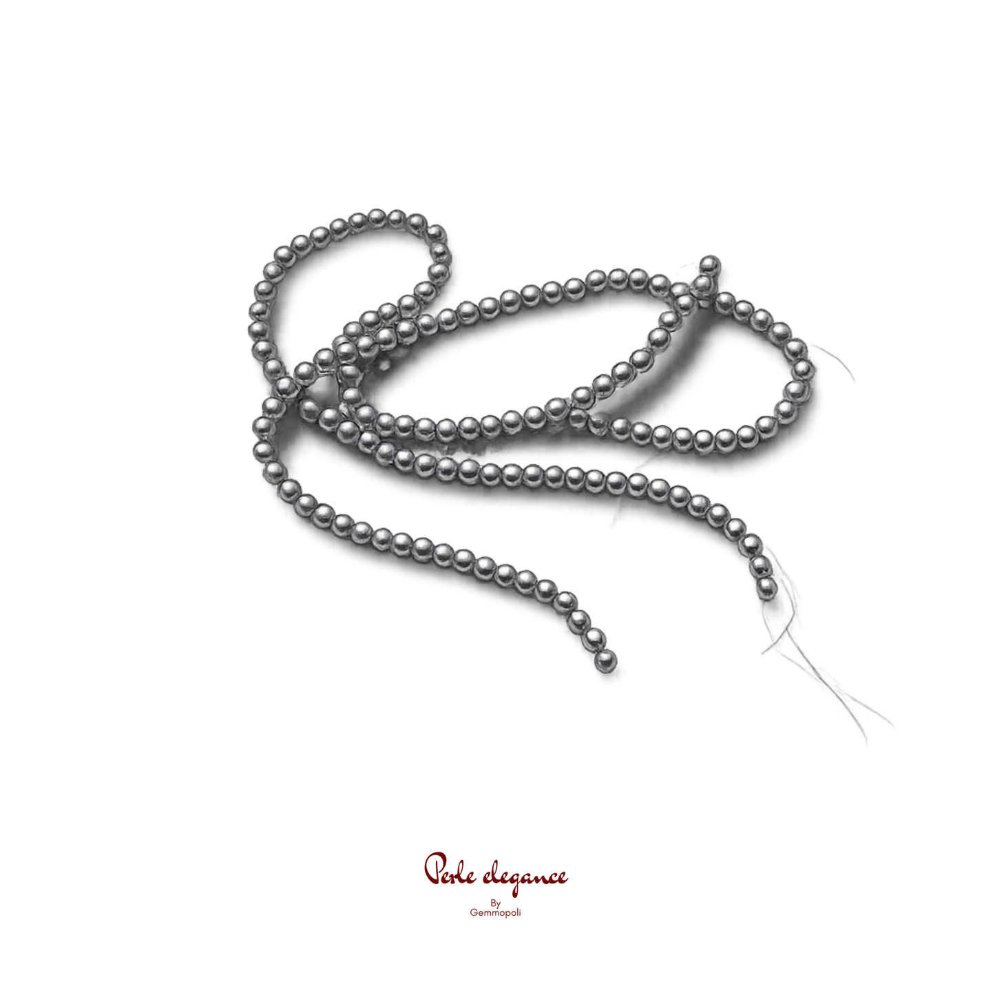 perle elegance grigie per bracciali fai da te  4 mm