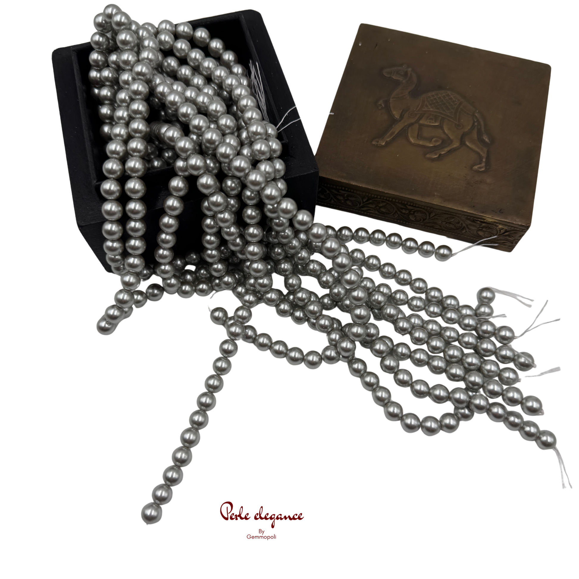 accessori bijoux perle grigie elegance 