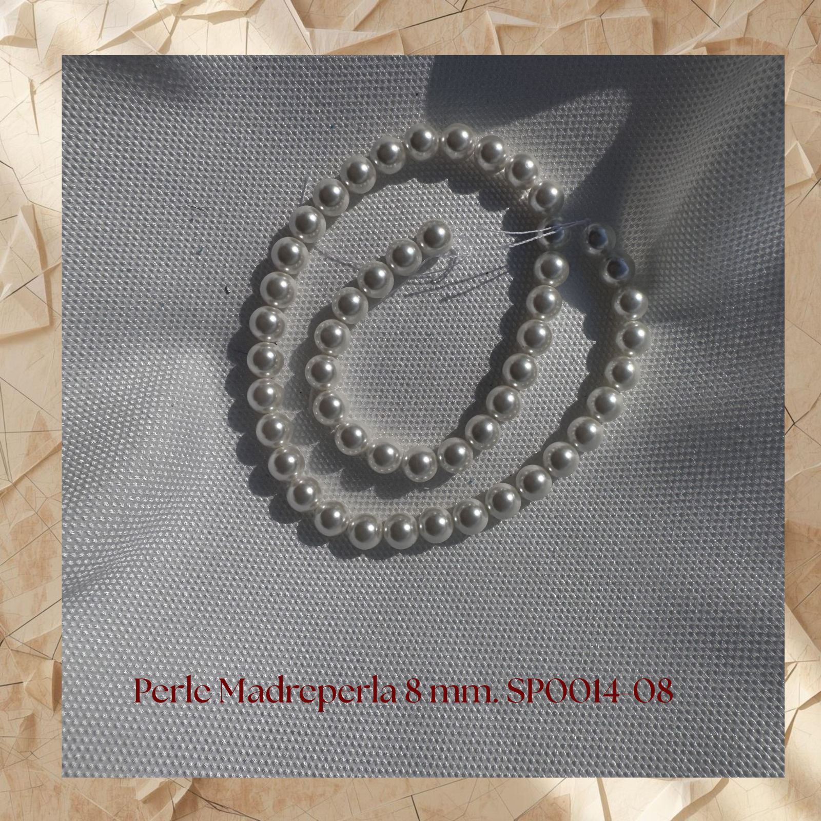 perle bianche perlato per bijoux  8 mm.