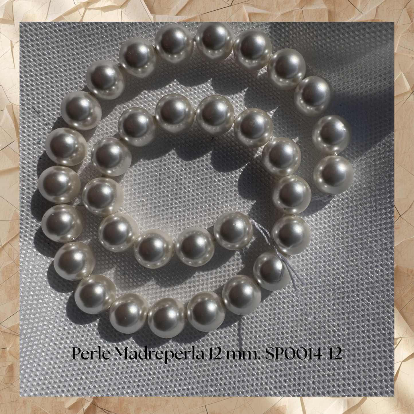 filo perle elegance bianche tonde 12 mm