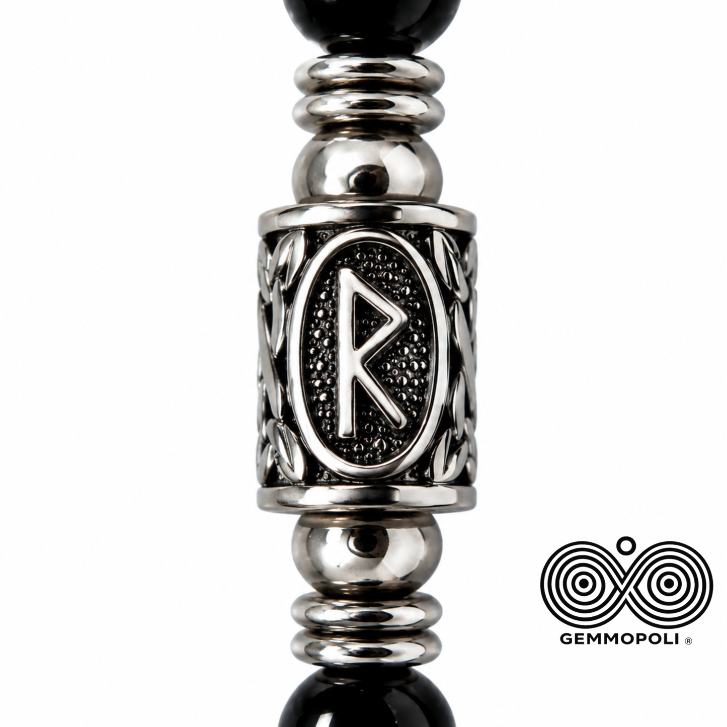 Dettaglio Runa Raidho Acciaio Inox Bracciale Gemmopoli PE8045