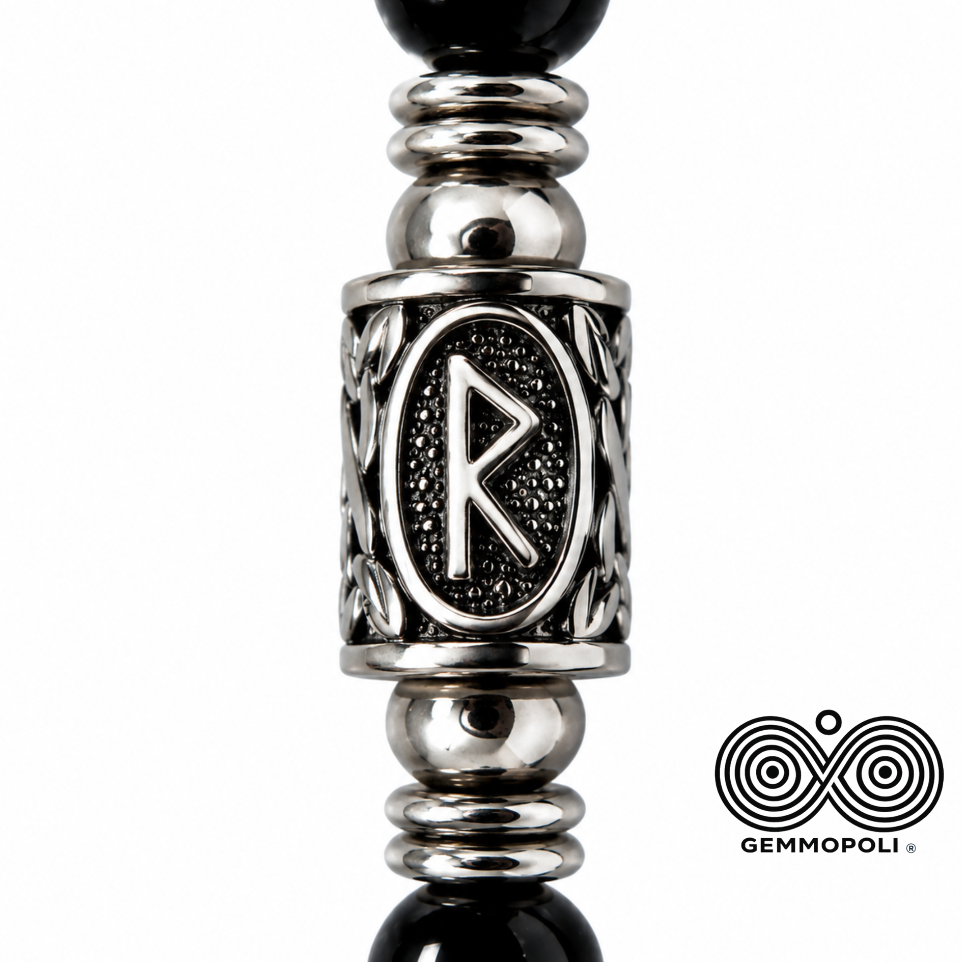 Dettaglio Runa Raidho Acciaio Inox Bracciale Gemmopoli PE8045